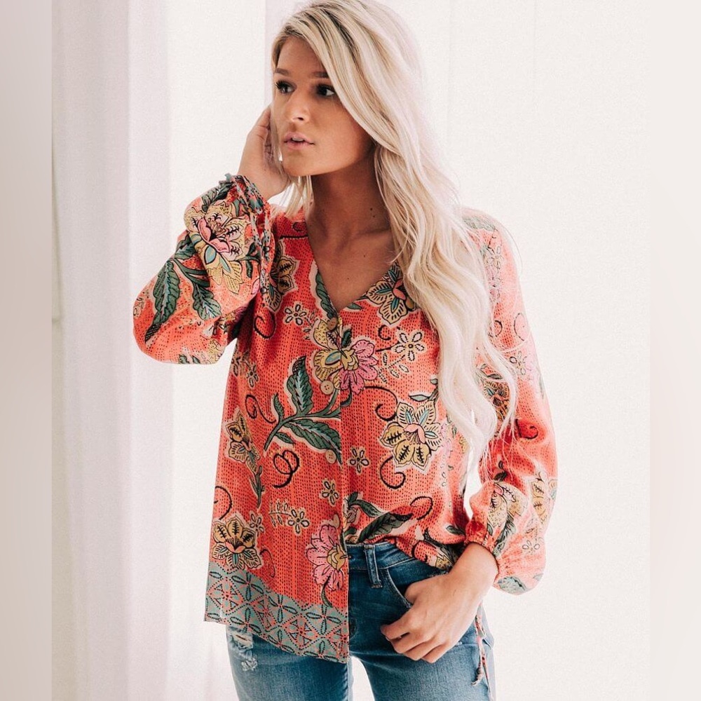 Willow & Root Floral Blouse